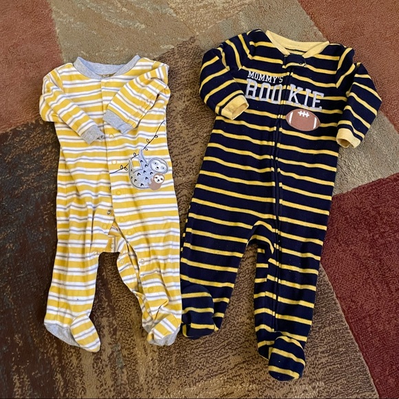 Bundle of 6 size 6-9 month Sleeper Onesies - Picture 3 of 4